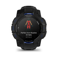 Garmin Instinct® AMOLED black mit Silikon-Wechselarmband 26 mm bolt blue