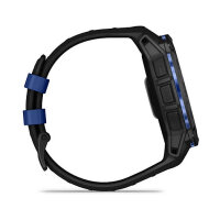 Garmin Instinct® AMOLED black mit Silikon-Wechselarmband 26 mm bolt blue
