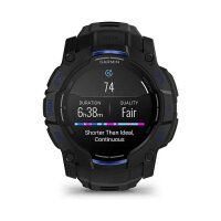 Garmin Instinct® AMOLED black mit Silikon-Wechselarmband 26 mm bolt blue
