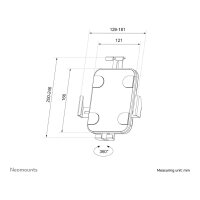 drehbare Tablet-Wandhalterung für 7.9-11 Tablets WL15-625BL1 Neomounts Black