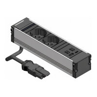 BACHMANN CONI 2x Schutzkontakt 1xUSB A/C 22W schwarz