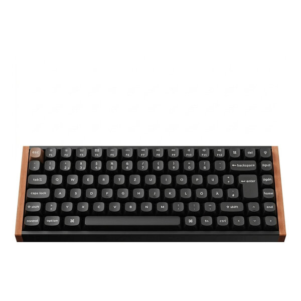 Keychron K2 HE (schwarz/holz, DE-Layout, Gateron Double-Rail Magnetic Nebula, Aluminiumrahmen)