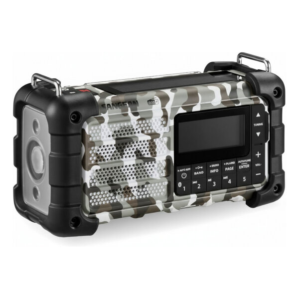 Sangean MMR-99 DAB+ Artic Camo Notfall/Kurbel/Solar Radio