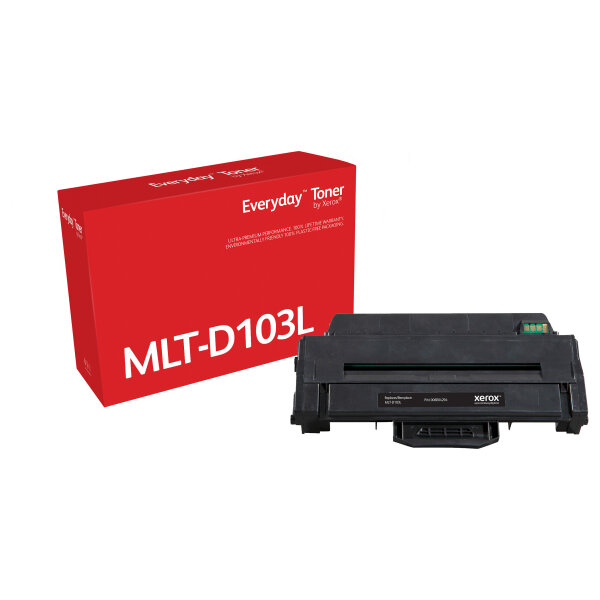 Xerox Everyday Toner High Yield Black cartridge equivalent to SAMSUNG MLT-D103L for use in: Samsung ML-2955  SCX-4728, 4729 MFP