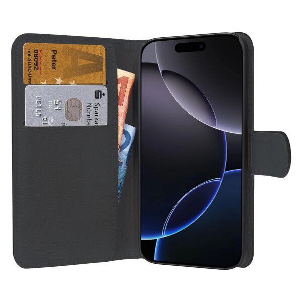 PEDEA Book Cover Classic fr Apple iPhone 16 Pro black