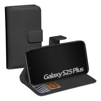 PEDEA Book Cover Classic fr Samsung Galaxy S25+ 5G, schwarz