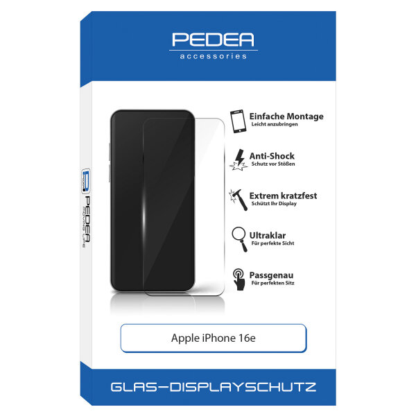 PEDEA Display-Schutzglas fr Apple iPhone 16e