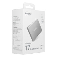 1TB Samsung Portable SSD T7 Resurrected USB-C 3.1 (10Gb/?s) Silber externe Festplatte SSD