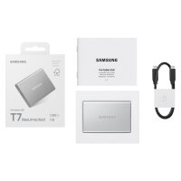 1TB Samsung Portable SSD T7 Resurrected USB-C 3.1 (10Gb/?s) Silber externe Festplatte SSD