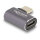 DELOCK USB Adapter 40 Gbps USB Type-C PD 3.0 100 W Stecker zu Buchse gewinkelt links / rechts 8K 60 Hz Metall