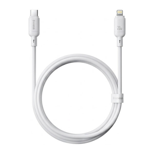 Baseus Silky Series Ladekabel Type-C auf iP 20W 2m Moon Weiß