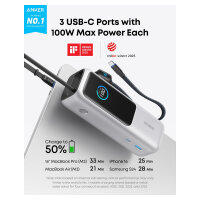 ANKER PowerBank 25.000mAh 165W 3x 100W USB-C 1x USB-A...