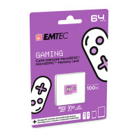 CARD Emtec m64GB UHS-I U3 V30 A1 Gaming Purple