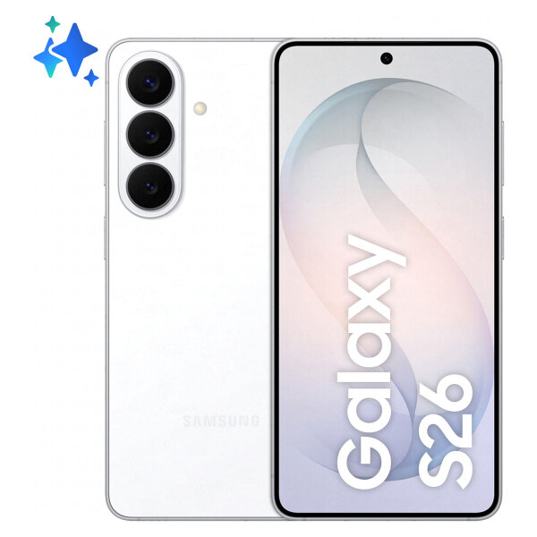 Samsung Galaxy S26 256GB White 15,93cm (6,3") OLED Display, Android 16, 50MP Triple-Kamera