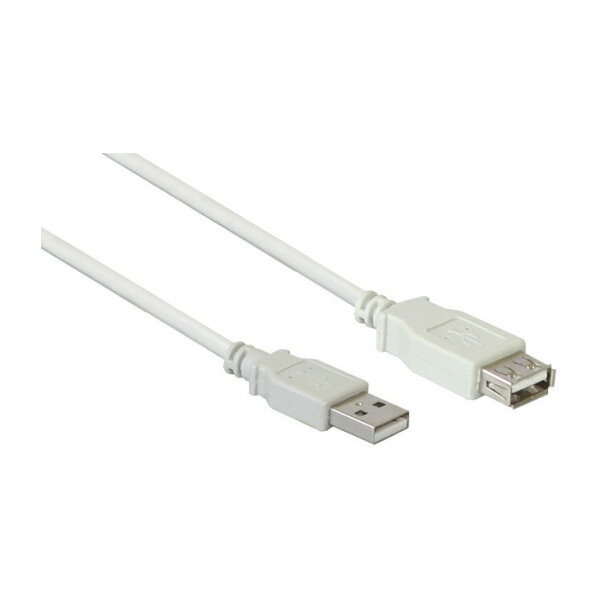 Verlängerungskabel USB 2.0 Stecker A an Buchse A, grau, 5m, Good Connections®