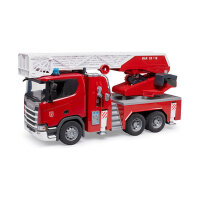 BRUDER Scania Super 560R Feuerwehr mit Drehleiter, Wasserpumpe, Light & Sound
