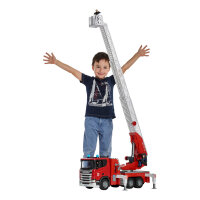 BRUDER Scania Super 560R Feuerwehr mit Drehleiter, Wasserpumpe, Light & Sound