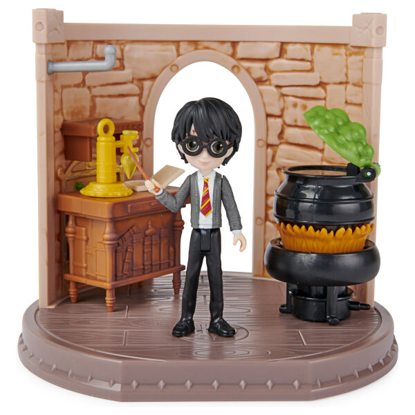 Spinmaster Wizarding World Harry Potter - Hogwarts Zaubertrnke Klassenzimmer Spielset mit exklusiver Harry Potter Sammelfigur
