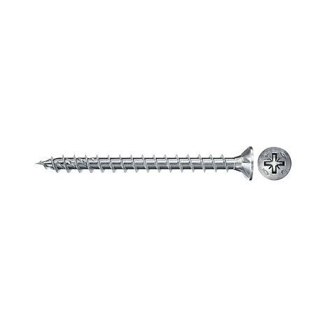 Fischer Spanplattenschraube PowerFast II 4,5x16 Senkkopf PZ (100 Stck, Vollgewinde, verzinkt)