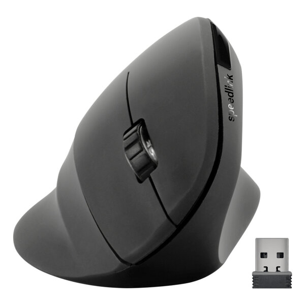 Speedlink Maus PIAVO. Ergonomie Vertikal. kabellos. schwarz retail