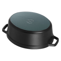 Staub La Cocotte 41cm oval schwarz. Gusseisen
