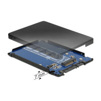 M.2 30/42/60/80 zu Sata intern black Delock
