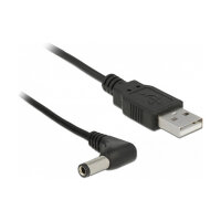 USB DeLock Gleichstomstecker 5,5x2,5mm - USB-A 1,5m black