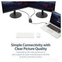 Adapter USB3.0 (ST) > 2x DisplayPort (BU) 4K 60Hz 30cm StarTech.com Black