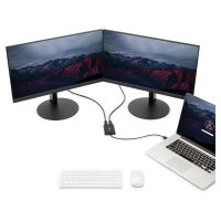Adapter USB3.0 (ST) > 2x DisplayPort (BU) 4K 60Hz 30cm StarTech.com Black