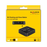 DeLOCK SSD-Dockingstation 1xUSB-C/2xM.2 Card Schächte Black