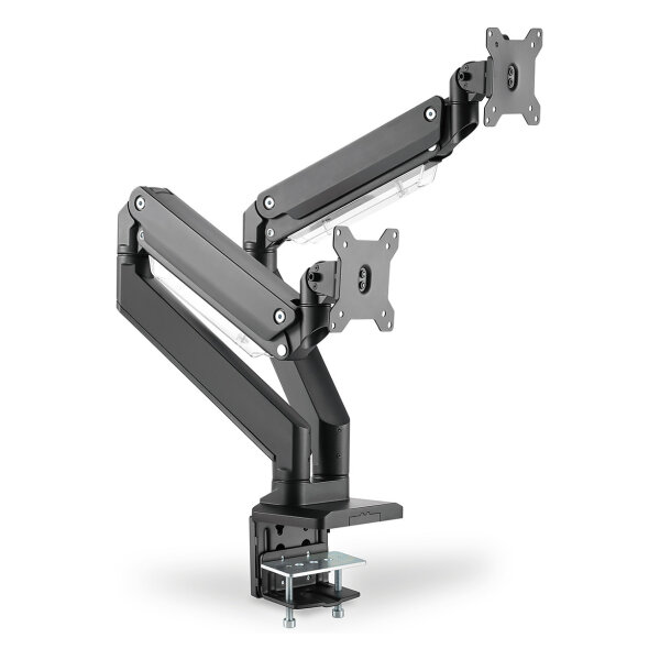 DIGITUS DA-90427 Tischhalterung für 2 Monitore 2x 35" 2x 15KG schwarz Gasdruckfeder DA-90427