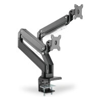 DIGITUS DA-90427 Tischhalterung für 2 Monitore 2x 35" 2x 15KG schwarz Gasdruckfeder DA-90427