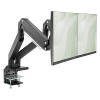 DIGITUS DA-90427 Tischhalterung für 2 Monitore 2x 35" 2x 15KG schwarz Gasdruckfeder DA-90427