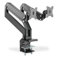 DIGITUS DA-90427 Tischhalterung für 2 Monitore 2x 35" 2x 15KG schwarz Gasdruckfeder DA-90427