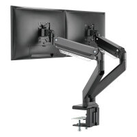 DIGITUS DA-90427 Tischhalterung für 2 Monitore 2x 35" 2x 15KG schwarz Gasdruckfeder DA-90427