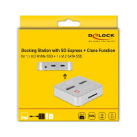 DeLOCK SSD-Dockingstation 1xUSB3.2/2xM.2 NVMe Card