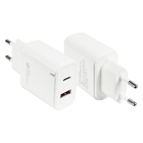 GoodConnections Charger 20W 2-Port USB-A/USB-C Weiß