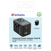 Verbatim UTA-05 65W Universal Reise Ladeadapter GaN III