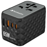 Verbatim UTA-05 65W Universal Reise Ladeadapter GaN III