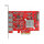 Delock PCI Express card > 4 x USB 3.2 - USB-Adapter - 4 x PCIe 3.0