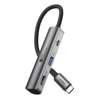 GoodConnections HUB-C002A USB-C HUB 3-Port 1xHDMI  1xUSB-C  1xUSB 3.0 Anthrazit