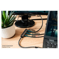 GoodConnections HUB-C002A USB-C HUB 3-Port 1xHDMI  1xUSB-C  1xUSB 3.0 Anthrazit