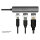 GoodConnections HUB-C002A USB-C HUB 3-Port 1xHDMI  1xUSB-C  1xUSB 3.0 Anthrazit