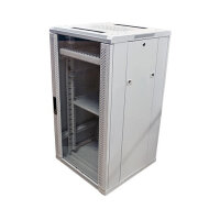 ALLNET Netzwerkschrank 19" 22HE B600/T1000mm Glastür Lichtgrau SNB-Serie
