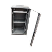 ALLNET Netzwerkschrank 19" 22HE B600/T1000mm Glastür Lichtgrau SNB-Serie