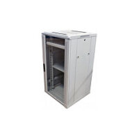 ALLNET Netzwerkschrank 19" 32HE B600/T 600mm Glastür Lichtgrau SNB-Serie