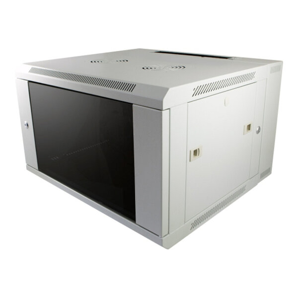 ALLNET Netzwerkschrank 19" 6HE 2-teilig T600mm Lichtgrau SMB-Serie