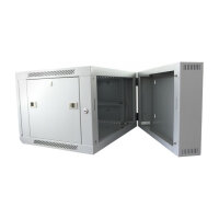 ALLNET Netzwerkschrank 19" 6HE 2-teilig T600mm Lichtgrau SMB-Serie