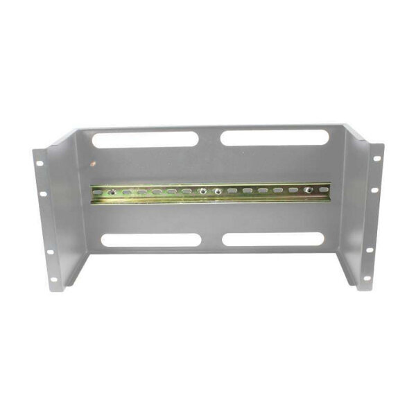 ALLNET Gerätehalter für Hutschiene/DIN-Rail Geräte T150mm/5HE Lichtgrau Frontmontage
