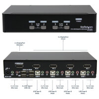 KVM 4 PORT DISPLAYPORT KVM SWITCH